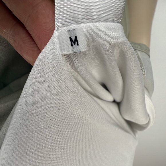 LE GALERISTE Silk Pastel Art Print Shift Green Sleeveless Mini Summer Dress sz M - Picture 6 of 7